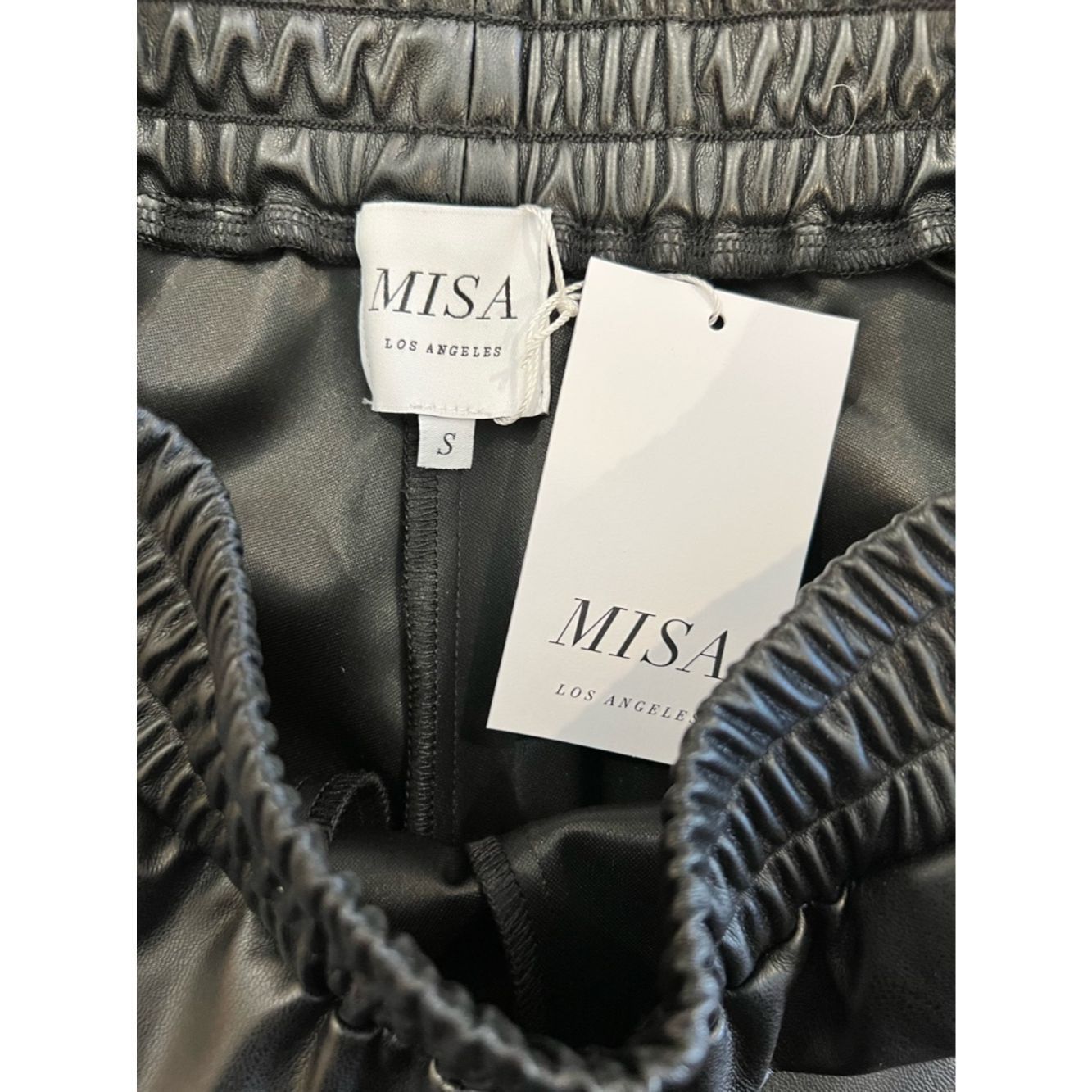 MISA Los Angeles MISA Los Angeles Kasta Faux Leather Jogger Pants Black Vega Size 27" / US 4 / IT 40 - 5 Thumbnail