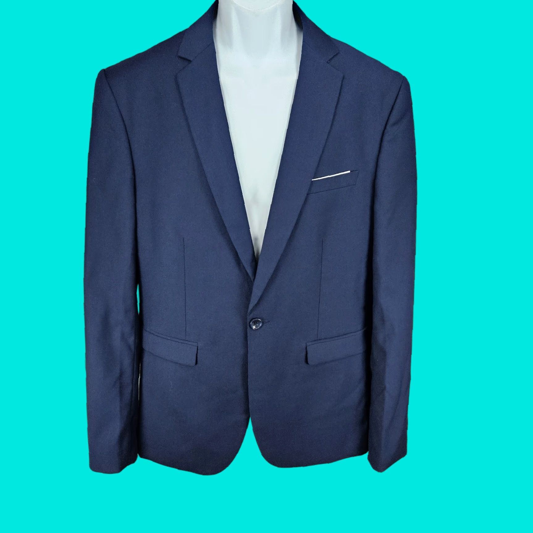 Doublet YFFUSHI Navy 1 Button Double Vented Notch Blazer Sport Coat Large L Men Shirt? Size 42R - 1 Thumbnail