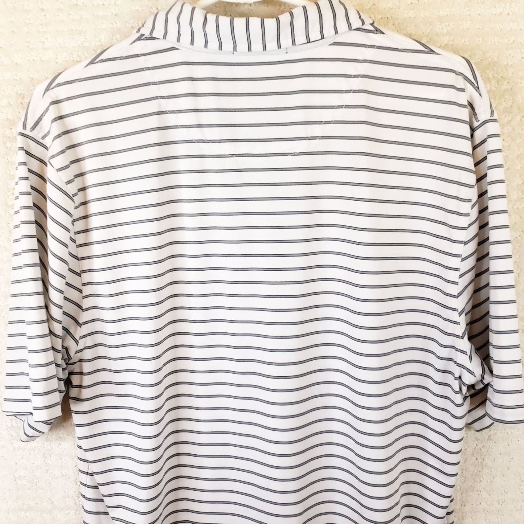 Vintage Byron Nelson Polo Mens M White Gray Striped Short Sleeve Shirt Golf Size US M / EU 48-50 / 2 - 7 Thumbnail