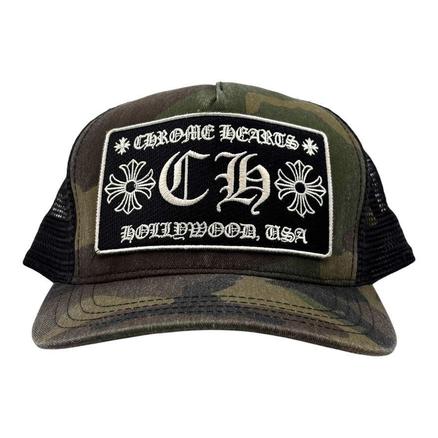 Chrome Hearts CH Hollywood Trucker Hat Camo/Black Size ONE SIZE - 1 Thumbnail