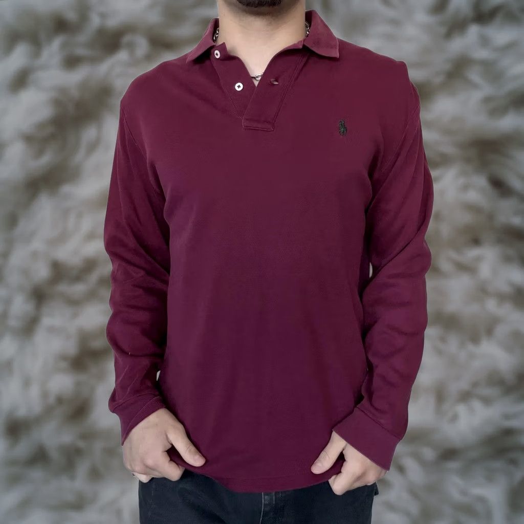Polo Ralph Lauren Polo by Ralph Lauren Polo Shirt Mens S Red Long Sleeve Pony Logo Casual Size US S / EU 44-46 / 1 - 1 Thumbnail