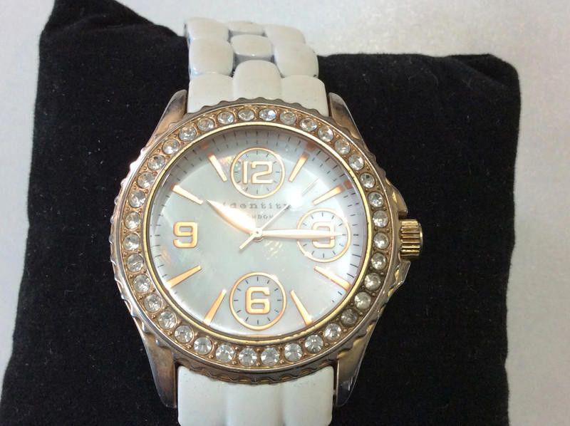 Designer identity stone case with white stainless steel watch Size ONE SIZE - 7 Thumbnail