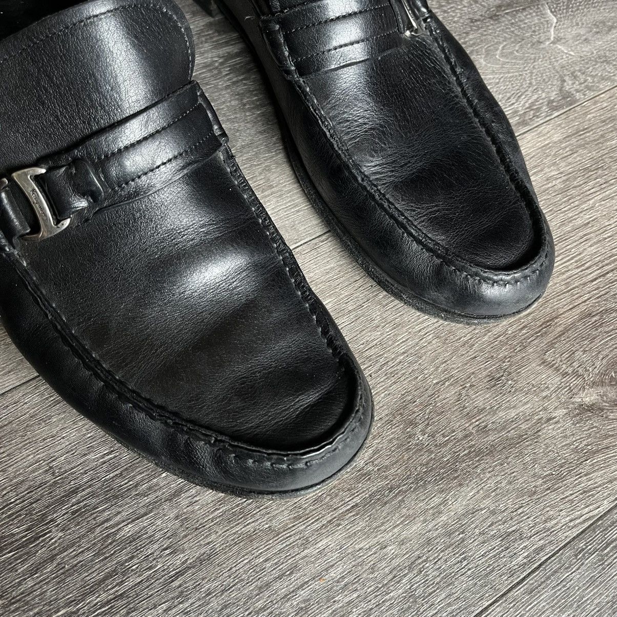 Salvatore Ferragamo Vintage Salvatore Ferragamo Buckle Leather Loafers Shoes Low Size US 9.5 / EU 42-43 - 10 Thumbnail