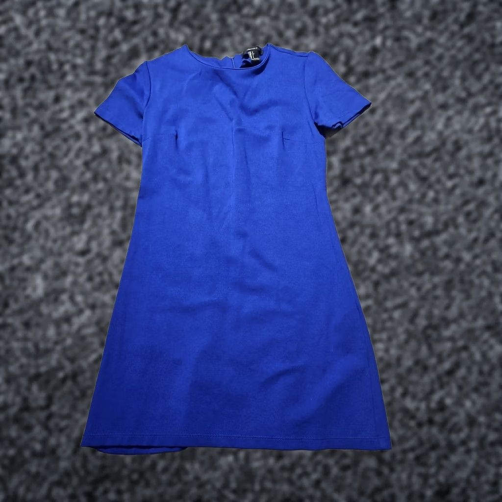Forever 21 FOREVER 21 Dress Womens S Blue Zip Sheath Casual Career Preppy Minimalist Size S / US 4 / IT 40 - 1 Thumbnail