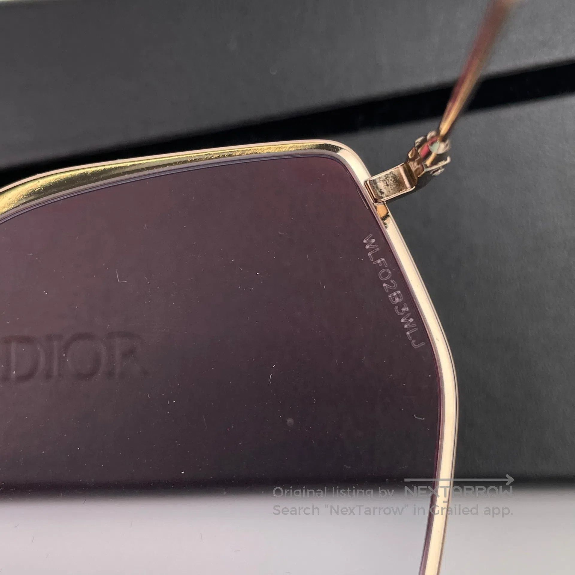 Dior Dior Gold Polygon Transparent Pink Lenses| Size ONE SIZE - 7 Thumbnail