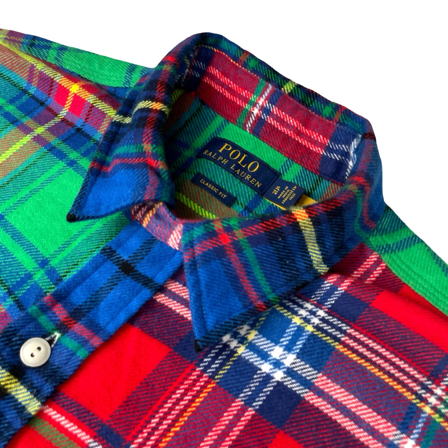 Polo Ralph Lauren Polo Ralph Lauren Men's Heavyweight Flannel Work Shirt Patchwork Plaid XL Red Size US XL / EU 56 / 4 - 2 Thumbnail