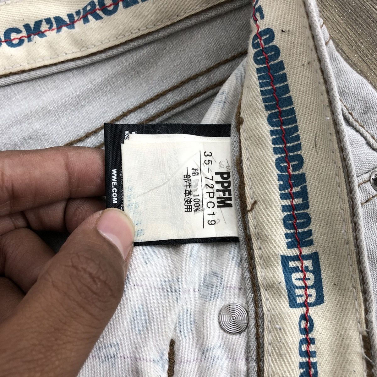 PPFM 2000s In The Attic WWE Players Rock N Roll Distressed Jeans Size US 32 / EU 48 - 9 Thumbnail