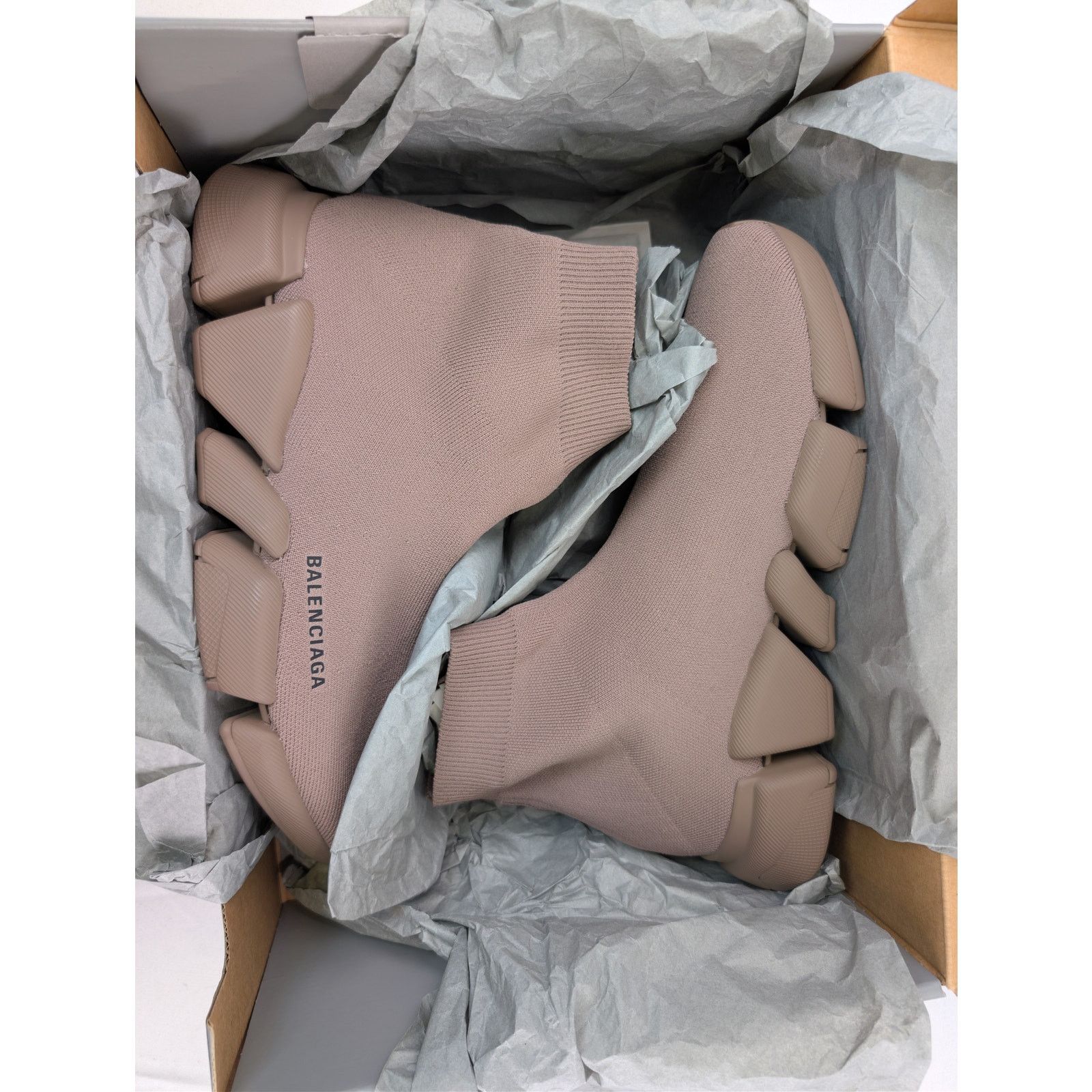 Balenciaga o1rshd1 Speed 2.0 Recycled Low-Top Sneakers in Mink Grey Size US 12 / EU 45 - 20 Thumbnail