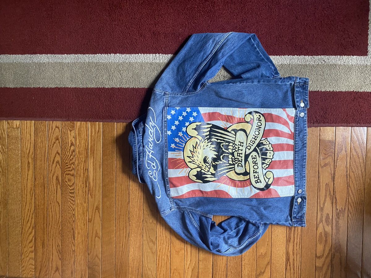 Ed Hardy × Japanese Brand × Vintage Ed hard denim Jacket Size US L / EU 52-54 / 3 - 2 Thumbnail