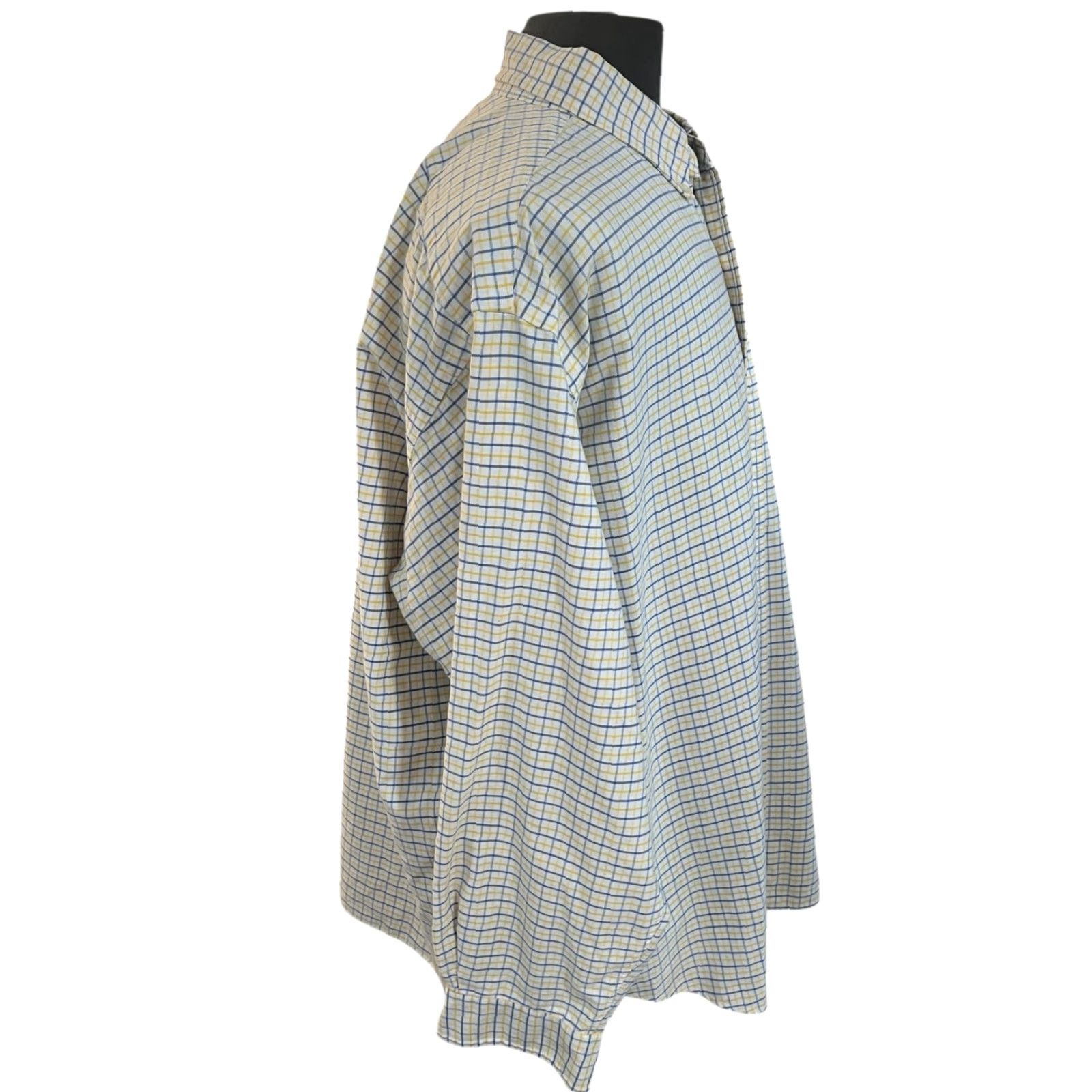 Polo Ralph Lauren VINTAGE Polo Ralph Lauren Big Shirt Mens XL Button-Up Plaid Collared Yellow 100% Cotton Classic Shirt Size US XL / EU 56 / 4 - 4 Thumbnail
