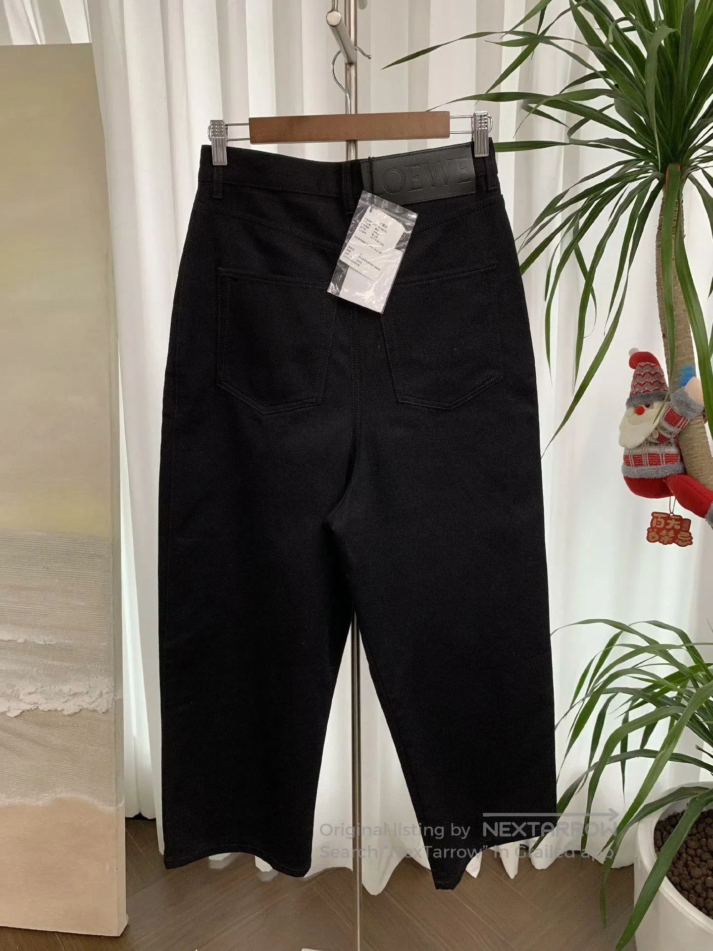 Loewe LOEWE Leather Logo Straight-leg Pants. Size US 26 / EU 42 - 2 Thumbnail