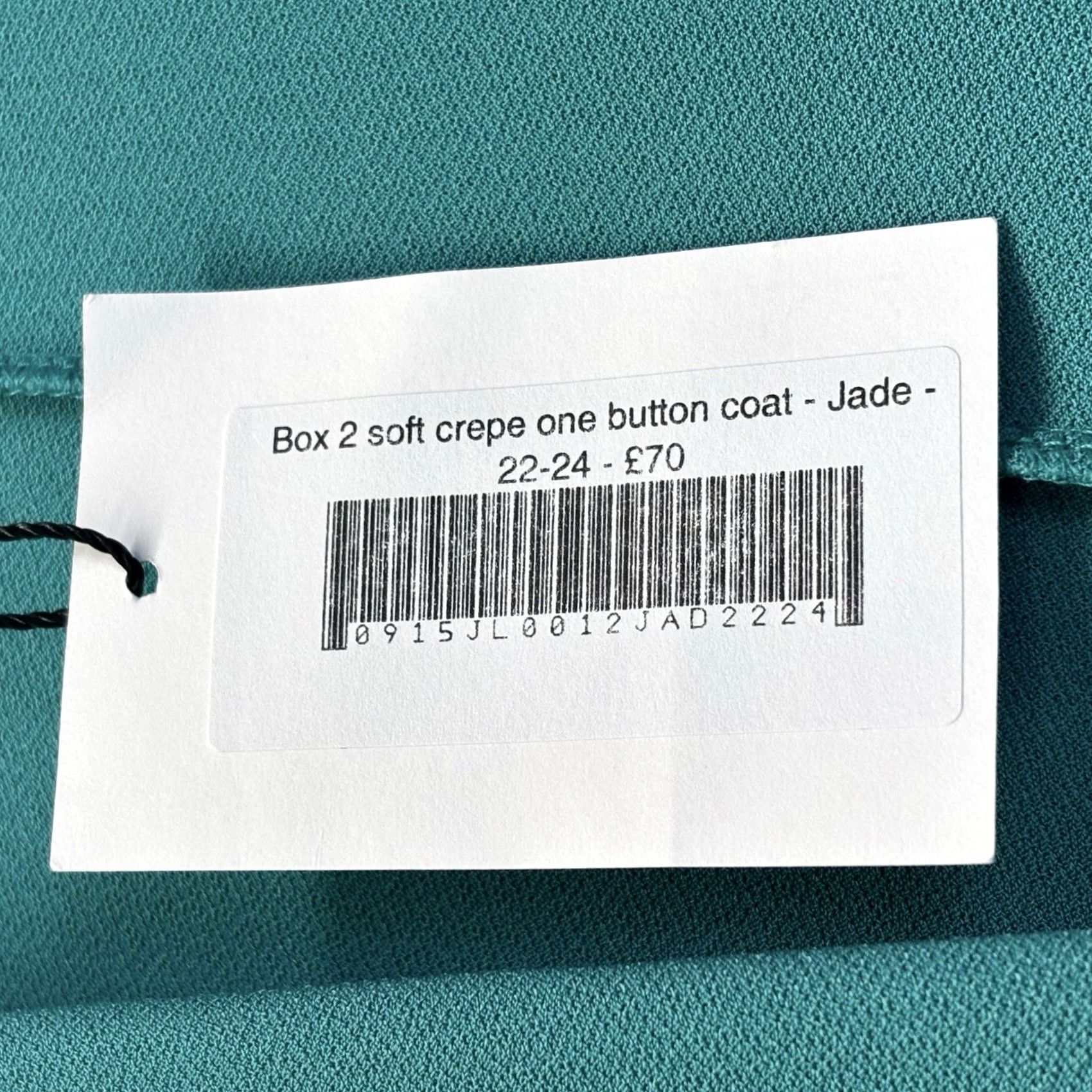 Vintage BOX2 Soft Crepe One Button Coat Jade 22-24 Women’s UK 22-24 BNWT Italy Size 3XL / US 20-22 - 5 Thumbnail