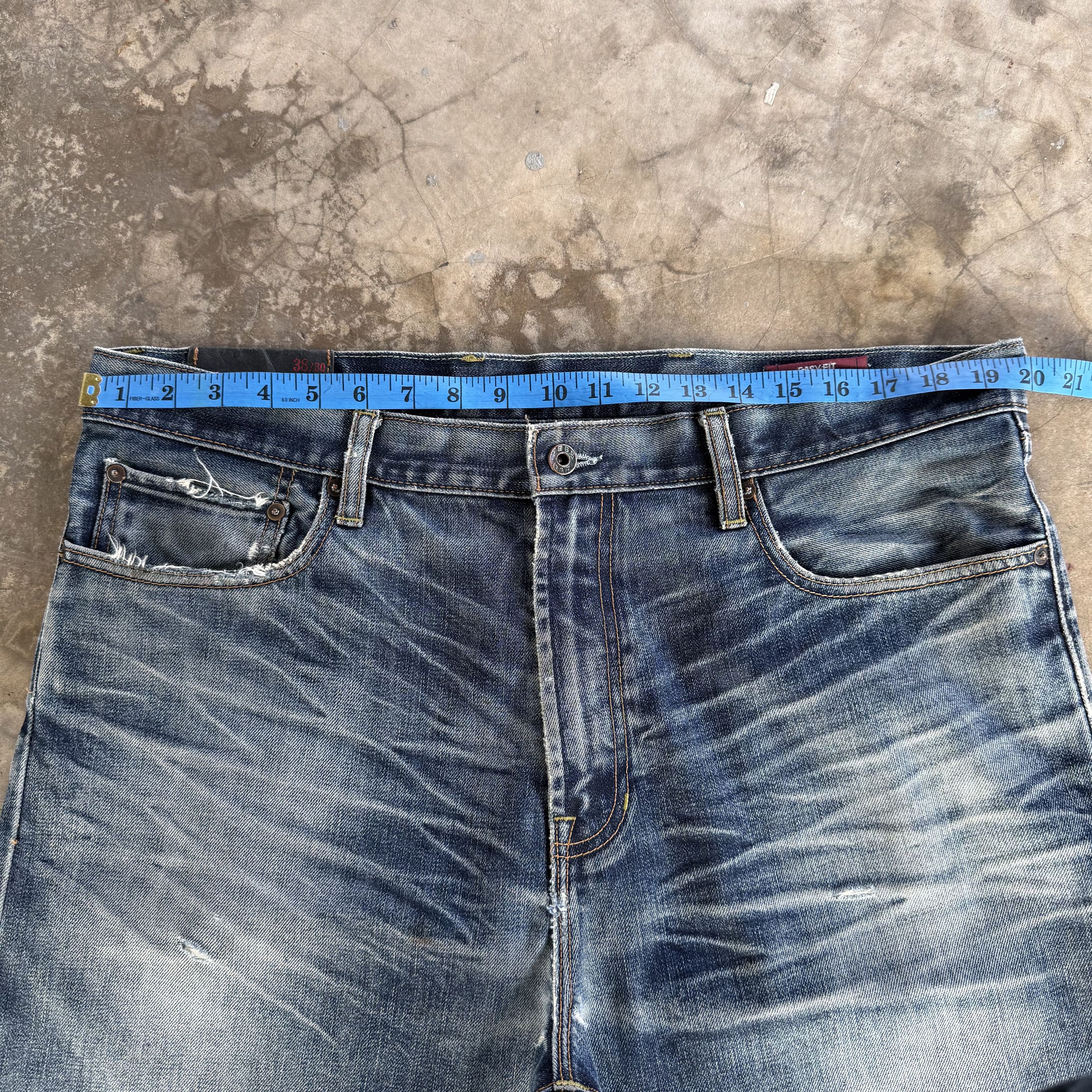 Japanese Brand Vintage Gap Faded Stone Wash Denim Jean W39 Size US 39 - 5 Thumbnail