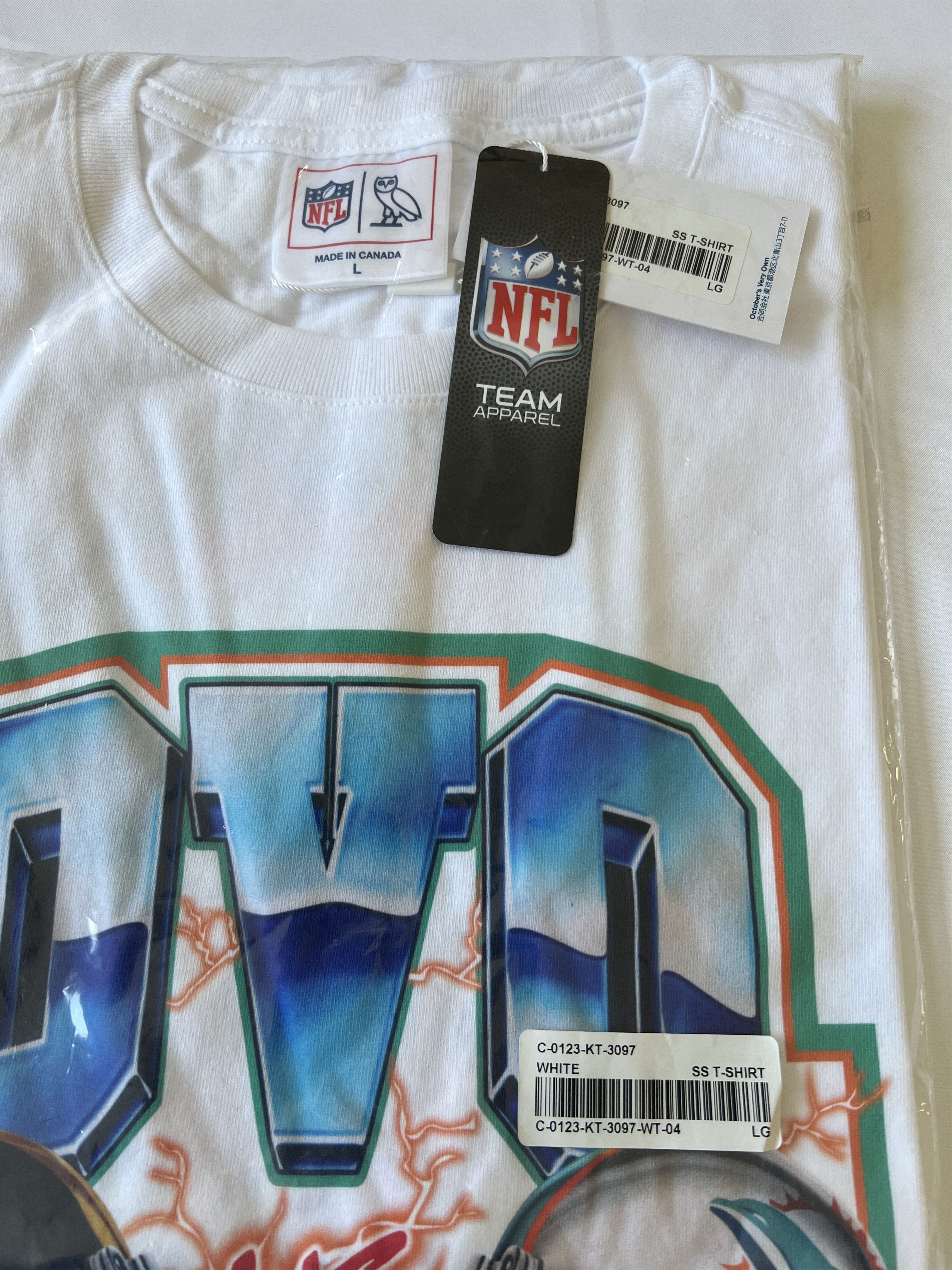 Drake × NFL × October's Very Own OVO x NFL Miami Dolphins Game Day T-Shirt Size US L / EU 52-54 / 3 - 3 Thumbnail