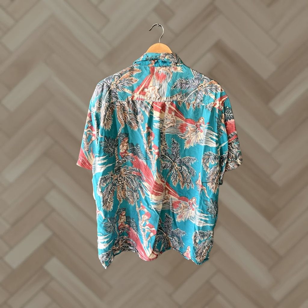 Vintage VINTAGE Stowaway Shirt Silk Button-Up Short Sleeve Blue L Mens Size US L / EU 52-54 / 3 - 1 Thumbnail