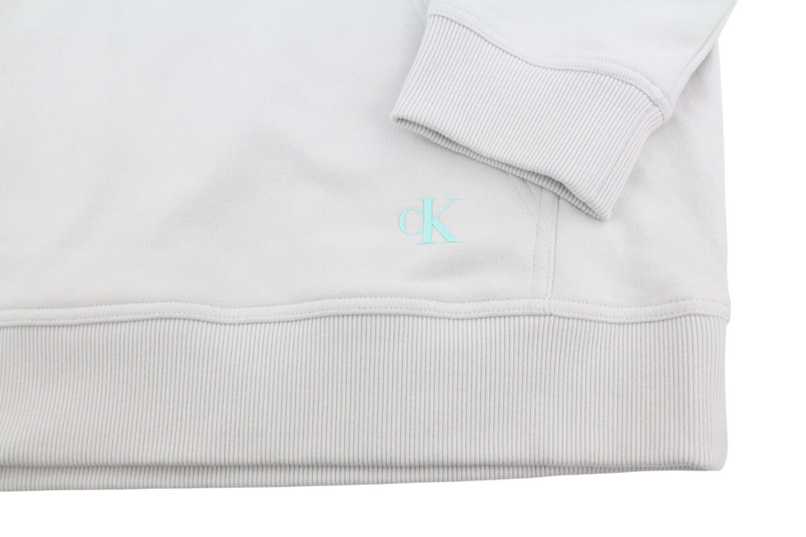 Calvin Klein XL Lunar Rock Grey Back Logo Pullover Hoodie 87445 Size US XL / EU 56 / 4 - 6 Thumbnail