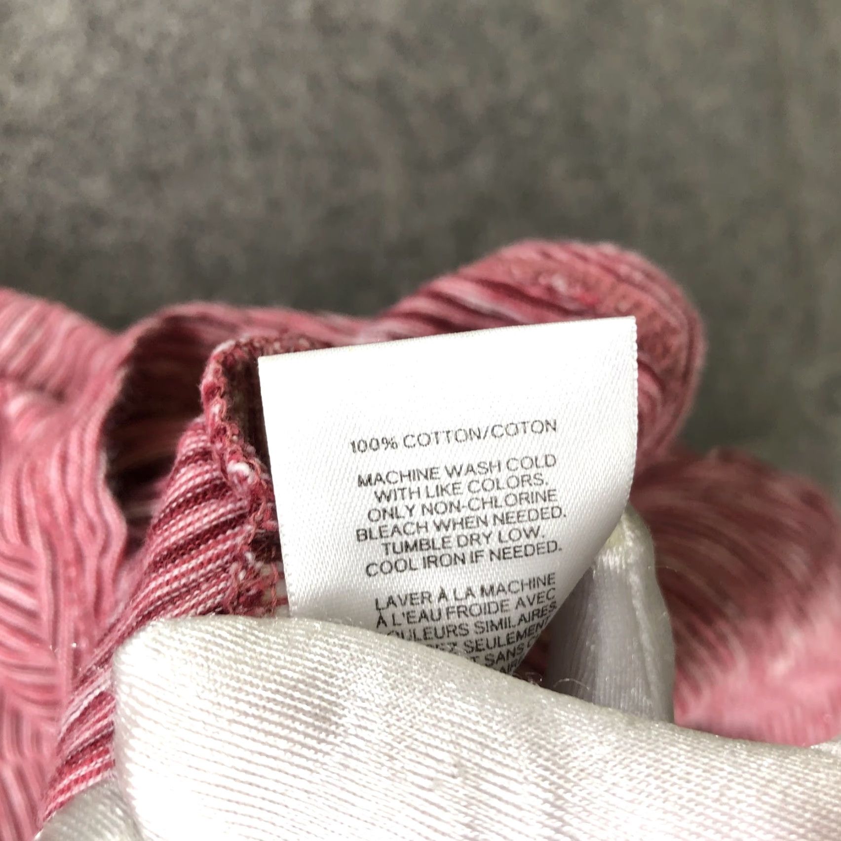 Express Express T Shirt Womens Large L Pink Striped Heather Crewneck Cotton Knit T-Shirt, Express, Casual, Short Sleeve, Pink Striped Heather, Womens L Size L / US 10 / IT 46 - 6 Thumbnail