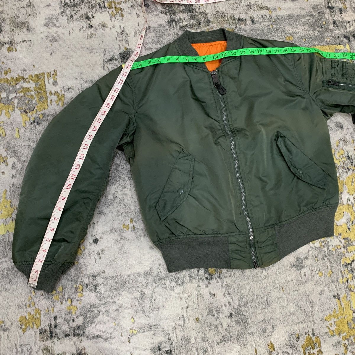 Alpha Industries Vintage USAF MA 1 Reversible Flight Bomber Jacket Size US M / EU 48-50 / 2 - 4 Thumbnail
