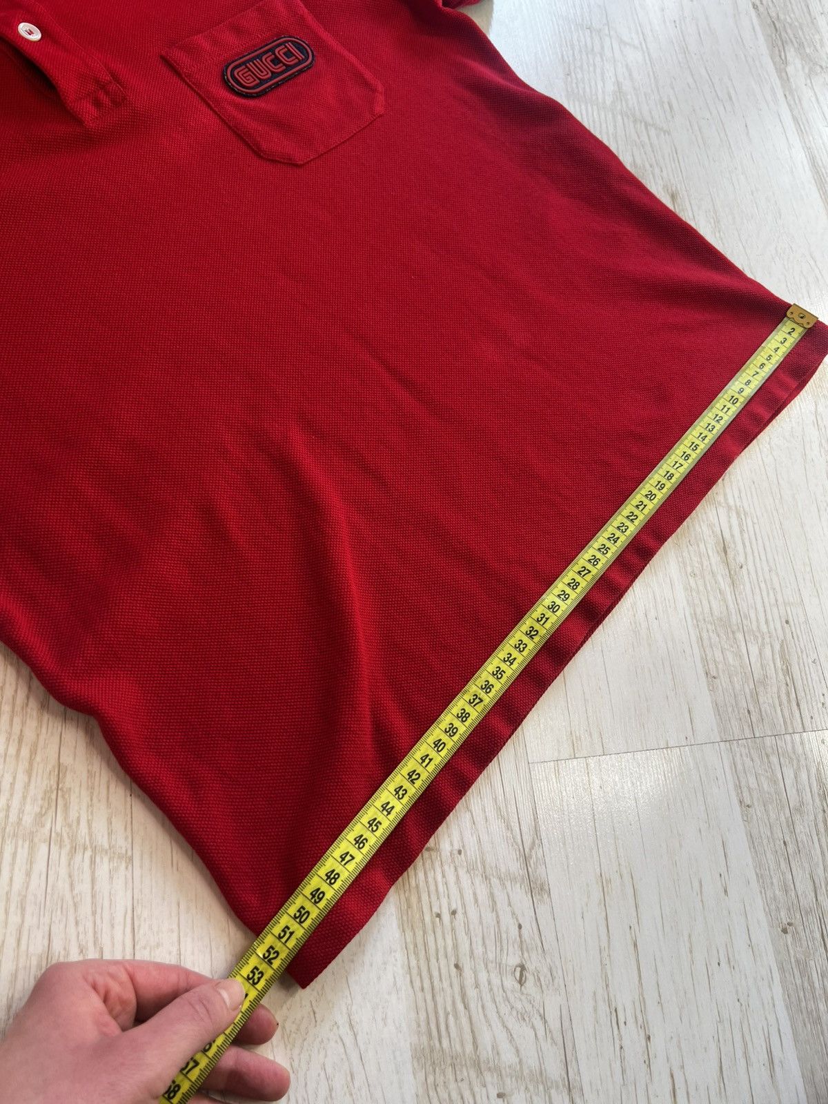 Gucci Gucci Red Cotton Pique Contrast Detail Polo T-Shirt M Size US M / EU 48-50 / 2 - 14 Thumbnail