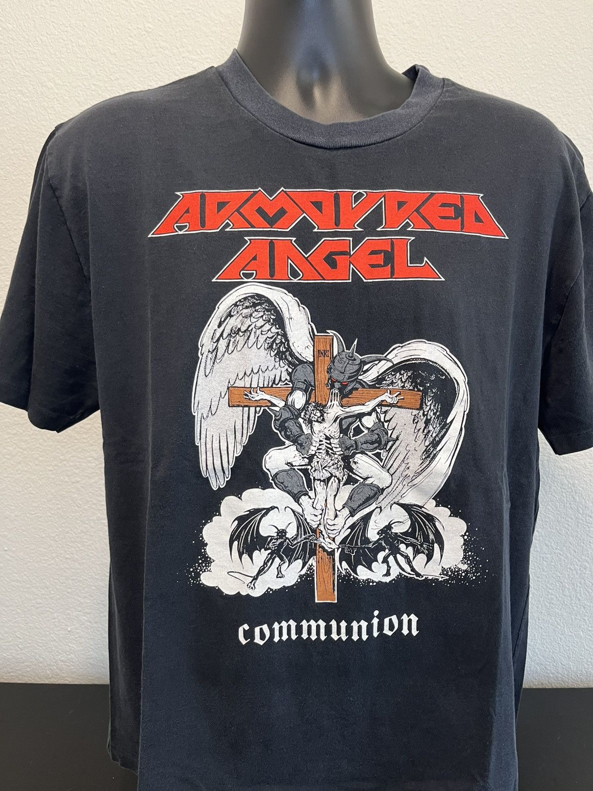 Band Tees × Vintage Armored angel communion shirt vintage thrash metal rock 90s Size US XL / EU 56 / 4 - 3 Thumbnail
