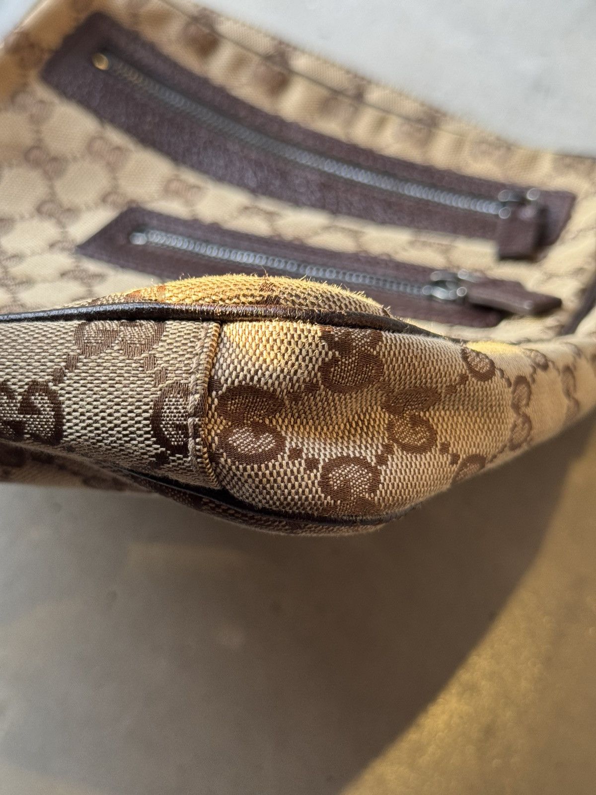 Gucci Gucci Brown GG Canvas Crossbody Bag Beige Dark brown Size ONE SIZE - 6 Thumbnail