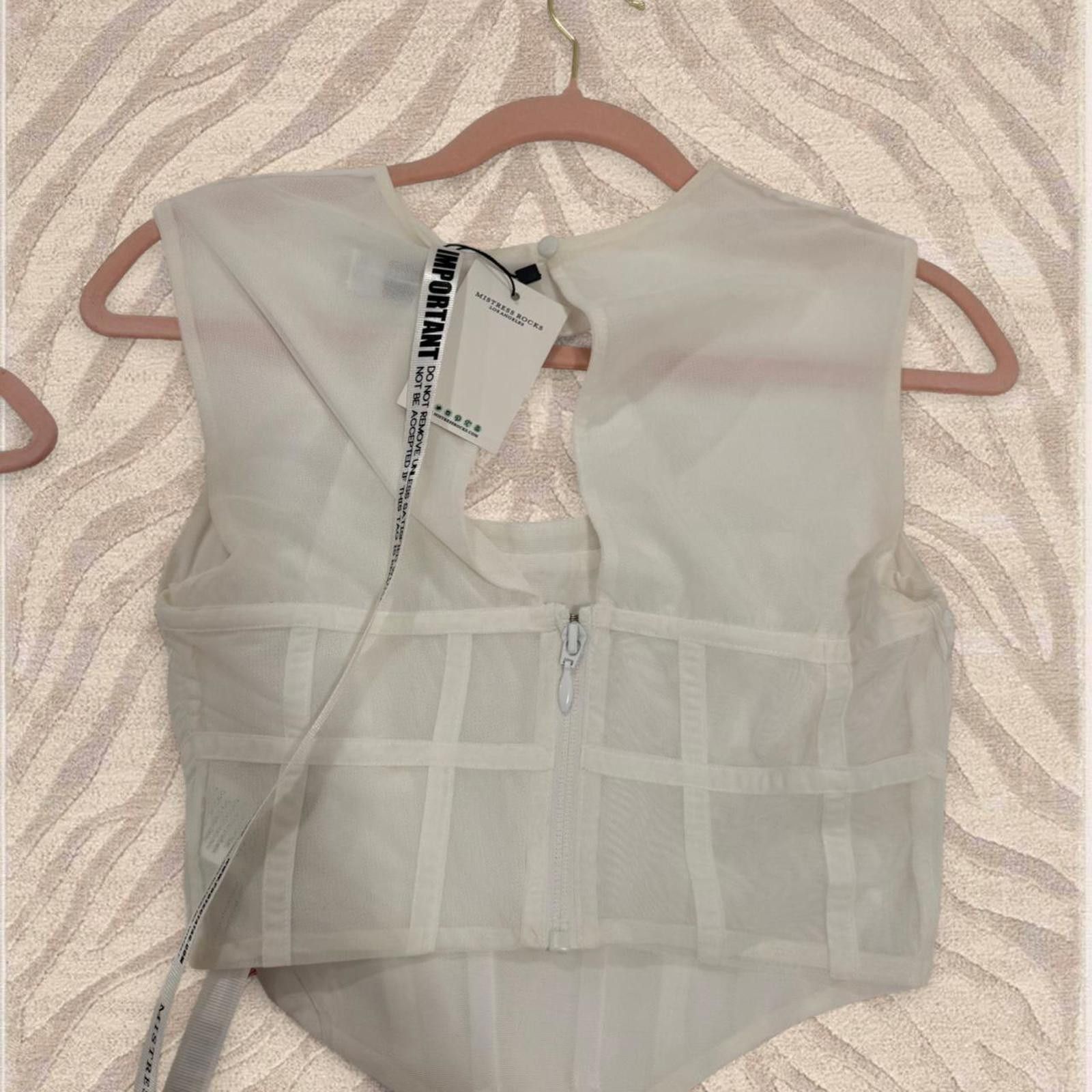 Other Mistress rocks, White structured corset top Size ONE SIZE - 3 Thumbnail
