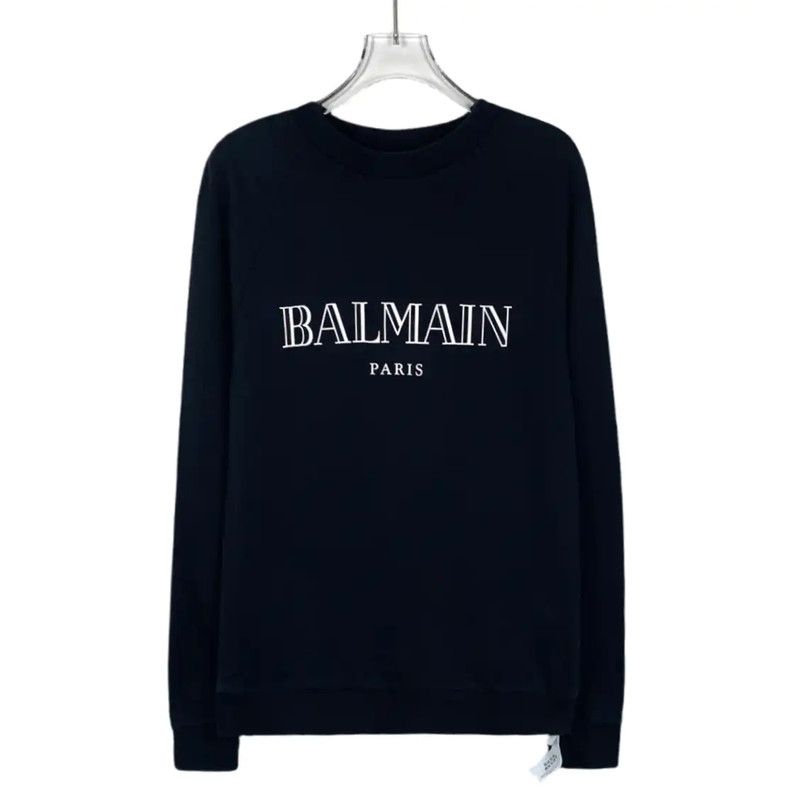 Balmain Balmain Black Cotton Women's Sweatshirt 0089 Size S / US 4 / IT 40 - 1 Thumbnail