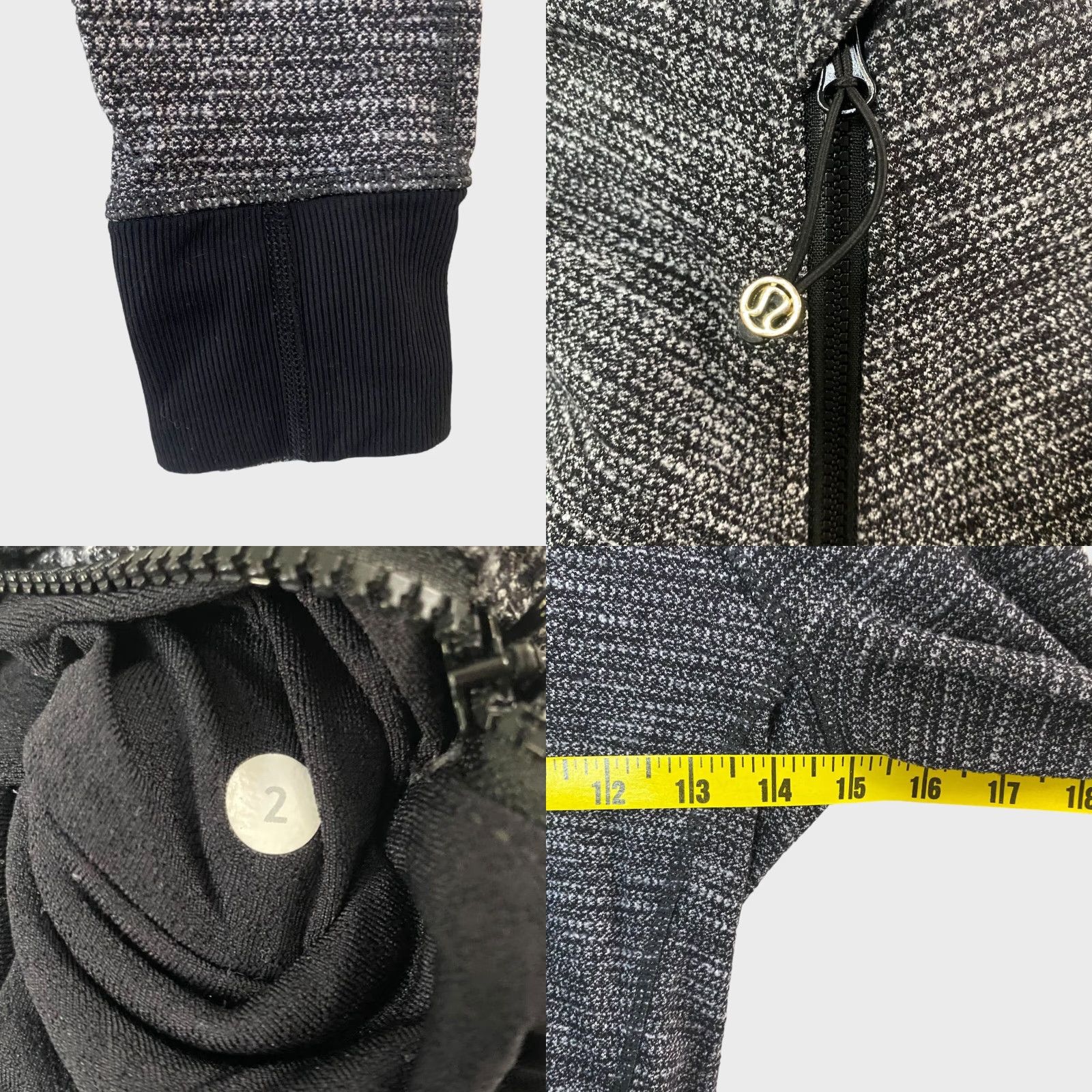 Lululemon VINTAGE Lululemon Athletica Be Present Jacket Womens 2 Gray Zip-Up Long Sleeve Mock Neck Size XS / US 0-2 / IT 36-38 - 8 Thumbnail