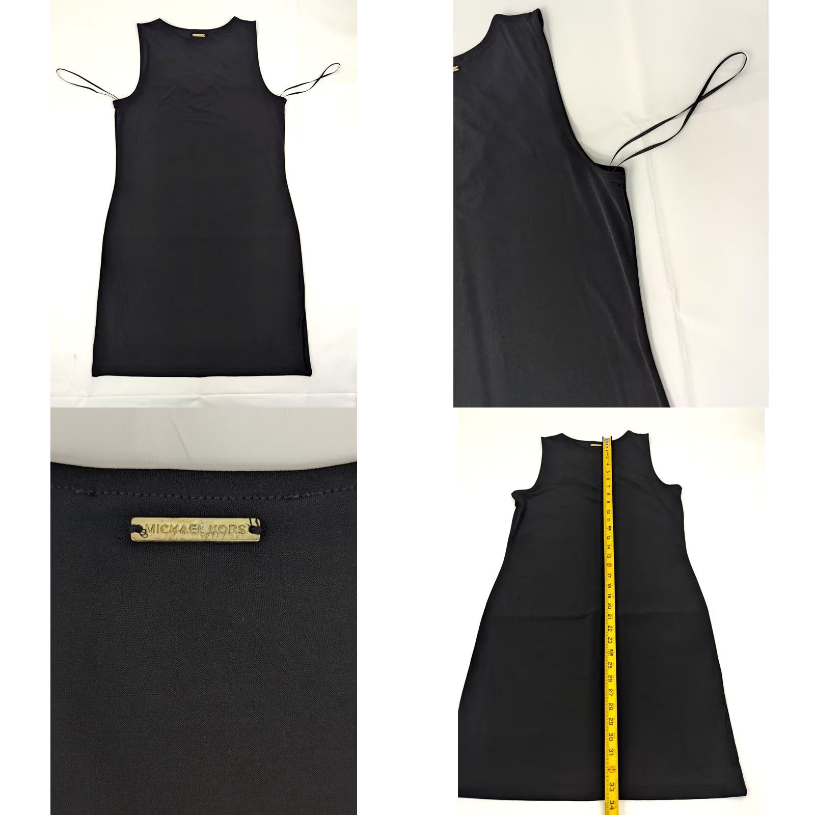 Michael Kors Michael Kors Black Sleeveless Dress S - Excellent Condition - Lace-Up Front Gold Hardware Size S / US 4 / IT 40 - 9 Thumbnail
