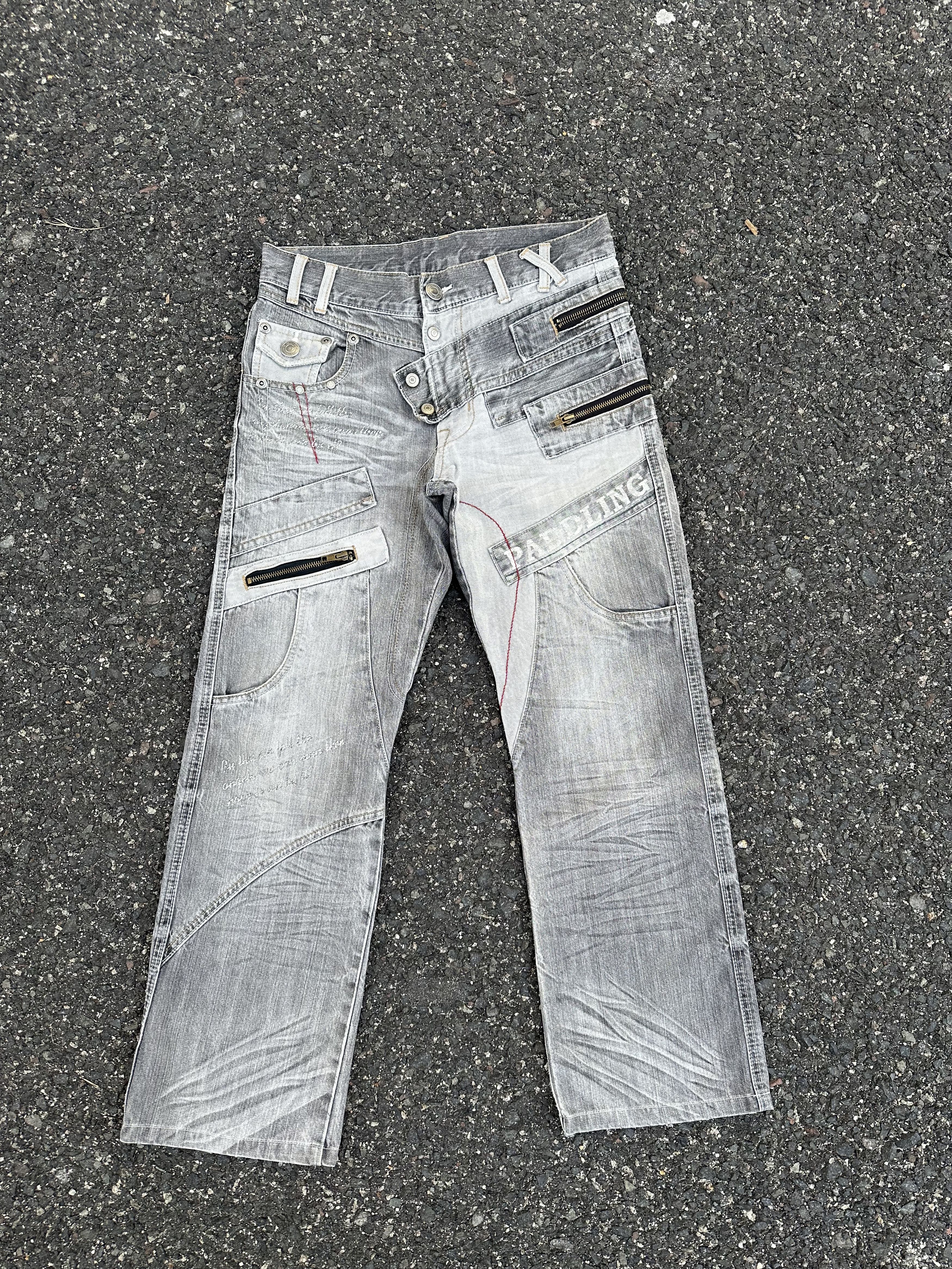 If Six Was Nine DENIM PANTS VINTAGE DOUBLE WAIST PUNK STYLE Size US 30 / EU 46 - 1 Thumbnail
