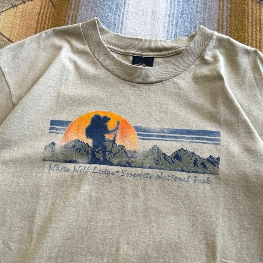 Vintage VINTAGE Yosemite National Park White Wolf Lodge Hiking T-Shirt XL Mens Brown 90s Outdoor Nature Animals Size US XL / EU 56 / 4 - 2 Thumbnail