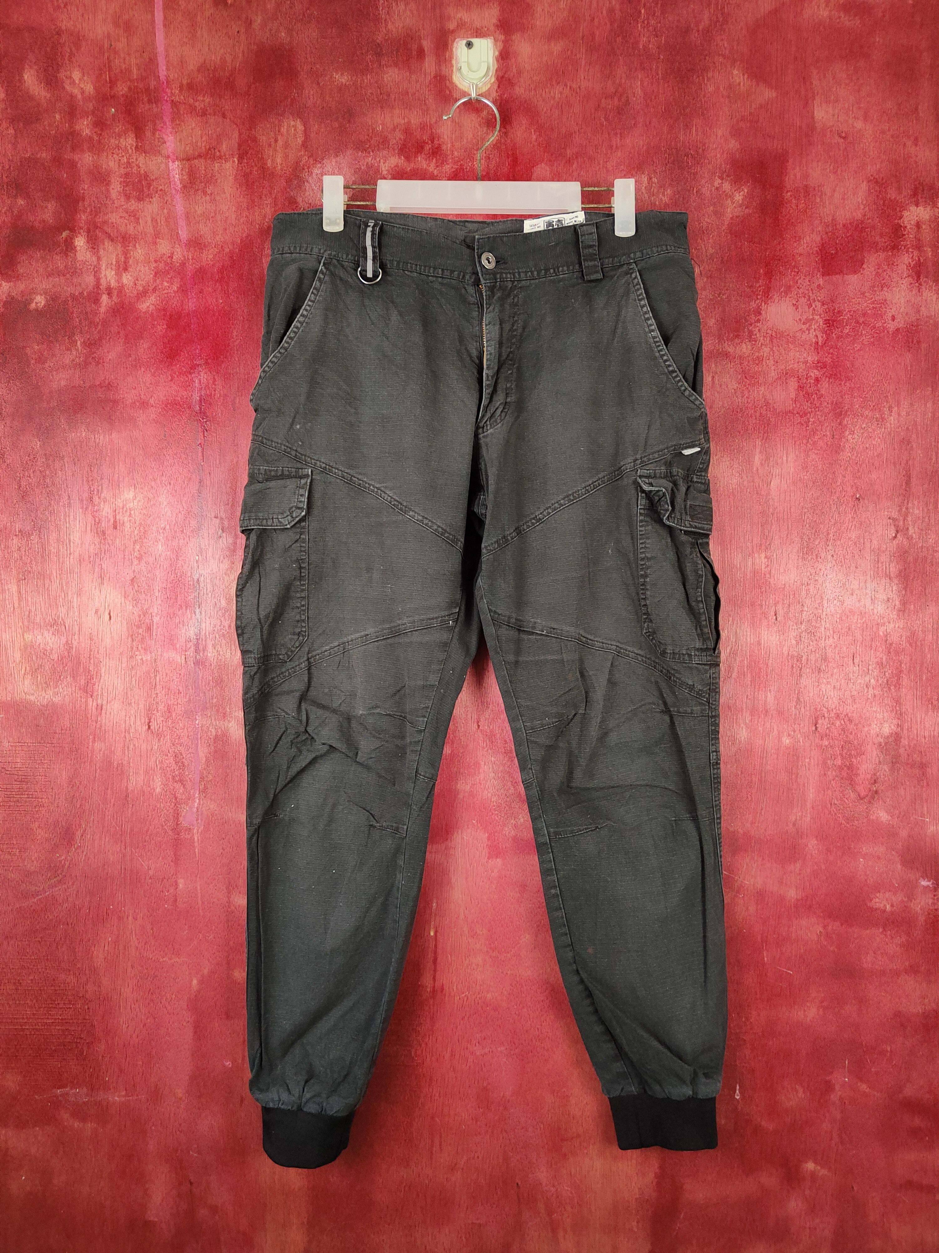 Japanese Brand Toraichi Black Multipocket Tactical Jogger Pants #S1294 Size US 32 / EU 48 - 1 Thumbnail