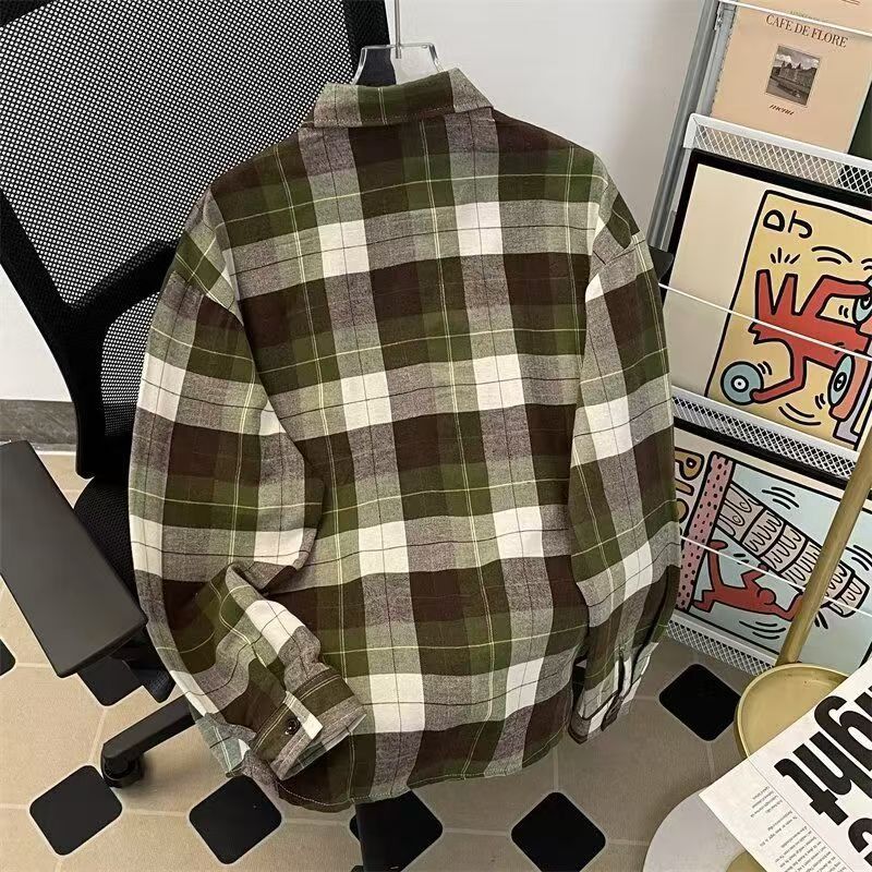 Vintage Green & Brown Plaid Flannel Shirt Size US M / EU 48-50 / 2 - 3 Thumbnail
