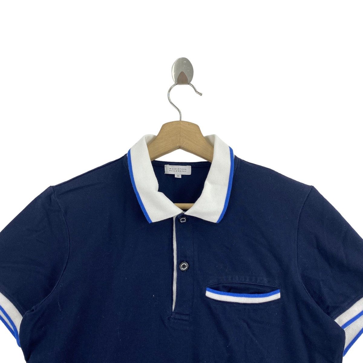 Mackintosh × Vintage Vintage MACKINTOSH PHILOSOPHY Plain Black Collar Button Up Size S / US 4 / IT 40 - 2 Thumbnail