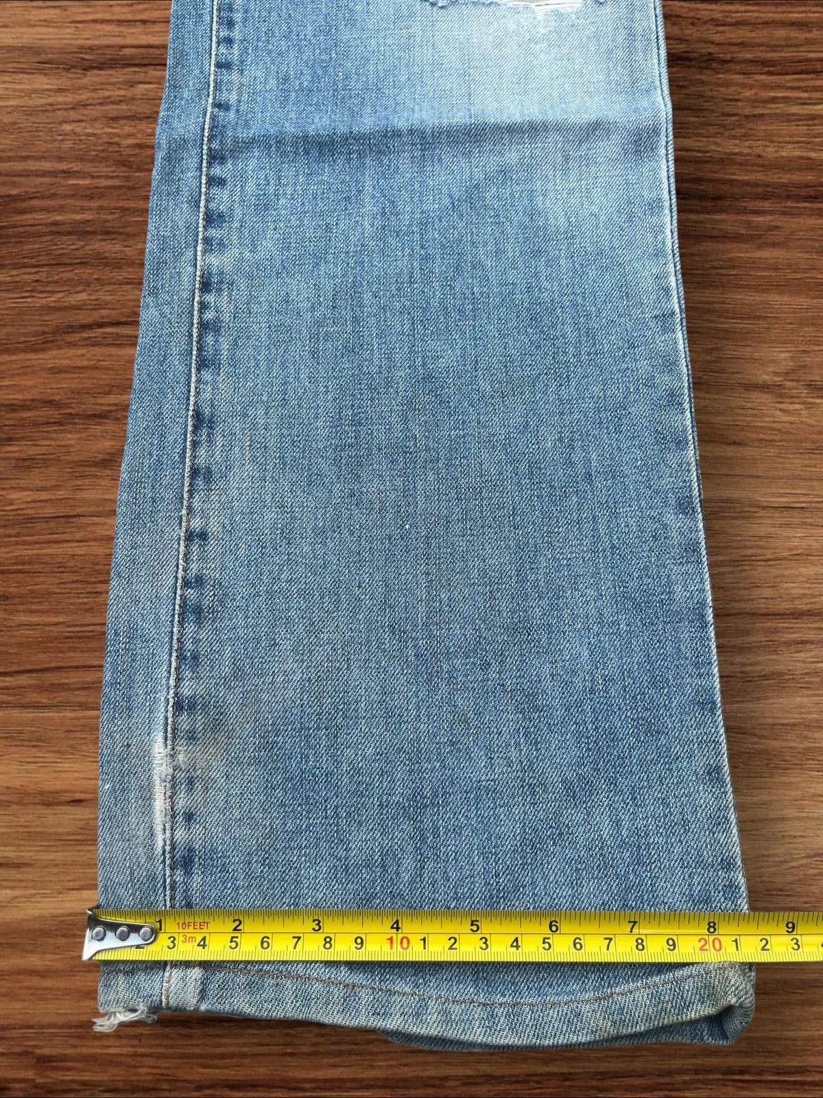 Edwin × Japanese Brand Vintage Japanese Brand Blue Washed Distressed Straight Jeans Size US 28 / EU 44 - 17 Thumbnail