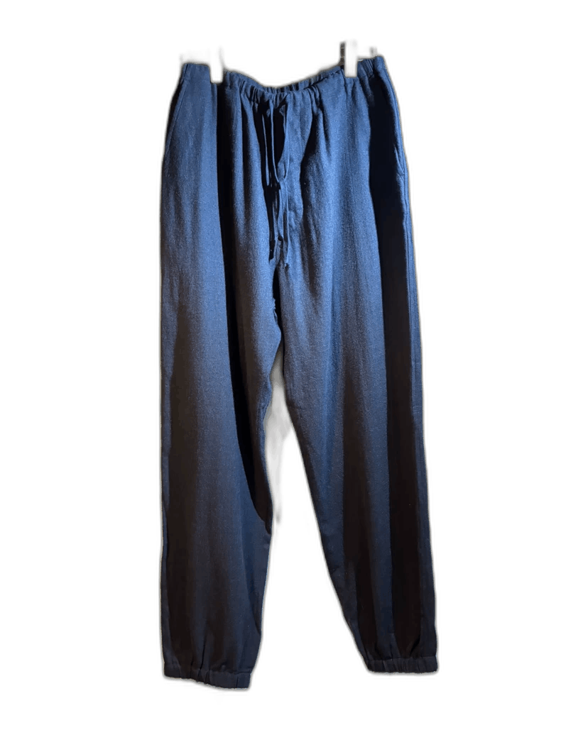 comoli wool tapered pants in deep gray