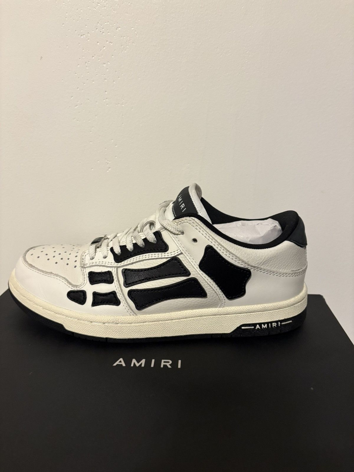 Amiri Authentic Amiri Wmns Skel Top Low 'White Black' Size US 9 / IT 39 - 3 Thumbnail