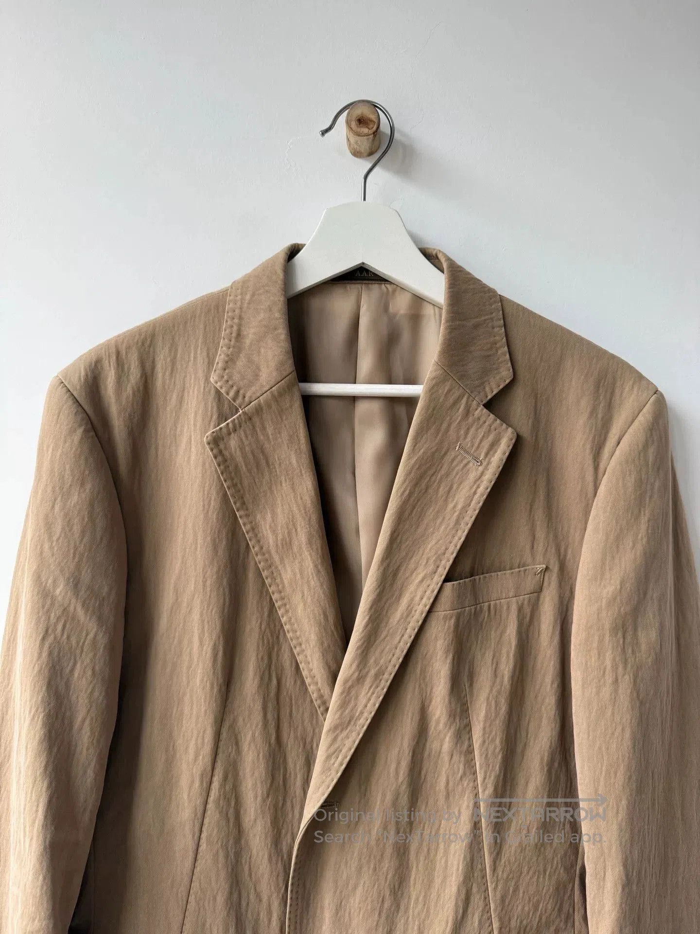 Yohji Yamamoto Yohji Yamamoto Textured Beige Blazer Jacket. Size US L / EU 52-54 / 3 - 4 Thumbnail