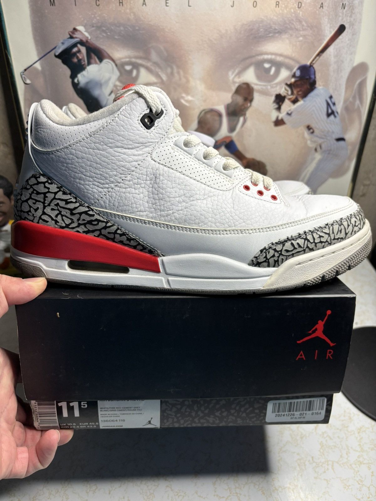 Jordan Brand Air Jordan 3 Retro Hall of Fame 2018 Size US 11.5 / EU 44-45 - 1 Thumbnail
