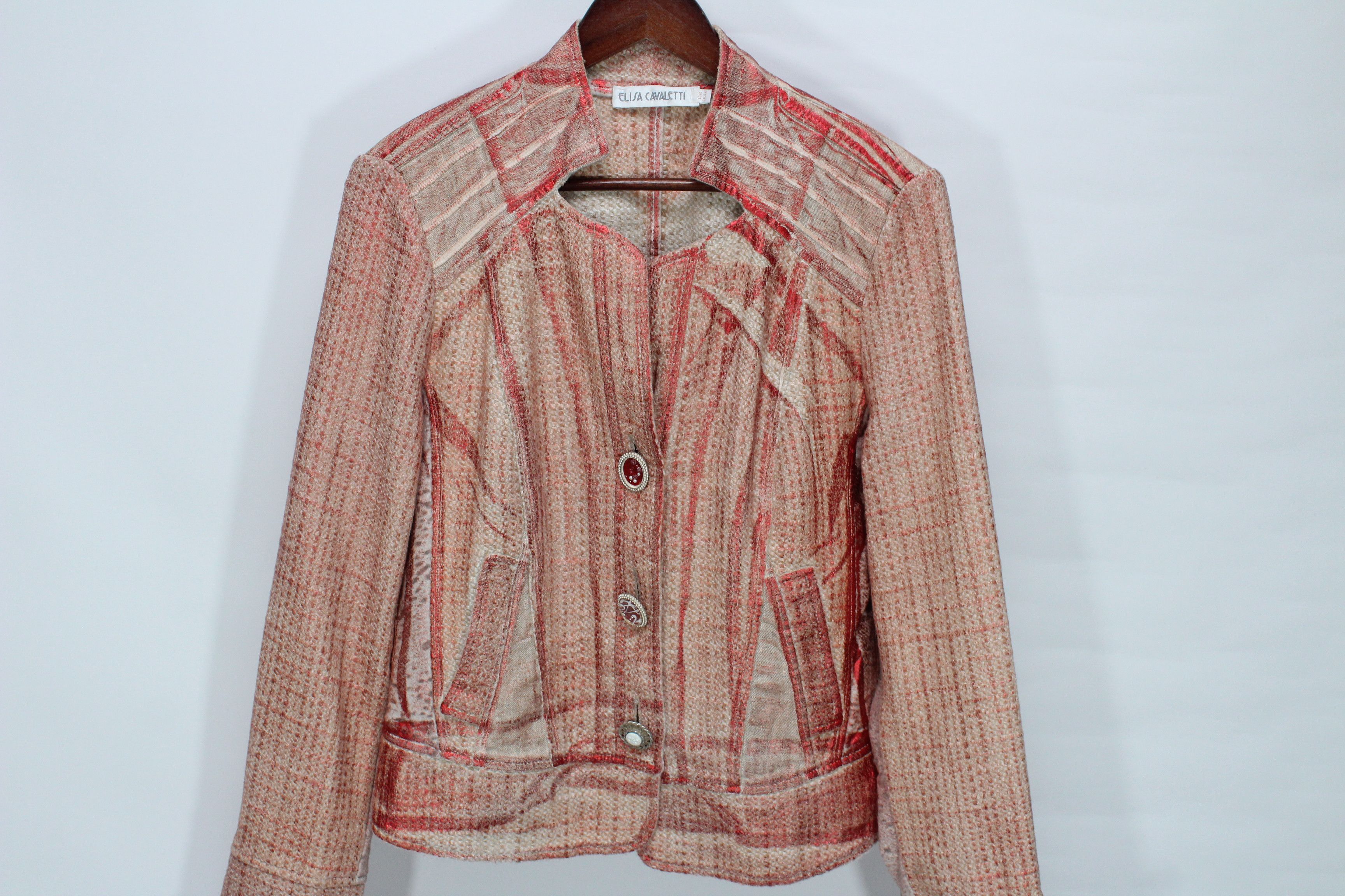 Elisa Cavaletti Elisa Cavaletti Archival Textured Boho Artisan Jacket Unique Size L / US 10 / IT 46 - 4 Thumbnail