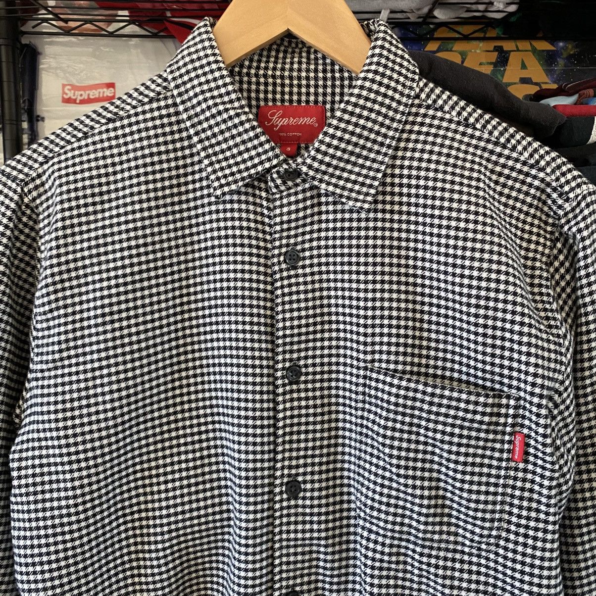 Supreme Supreme Houndstooth Flannel Shirt White 2016 Button Up Size US S / EU 44-46 / 1 - 2 Thumbnail