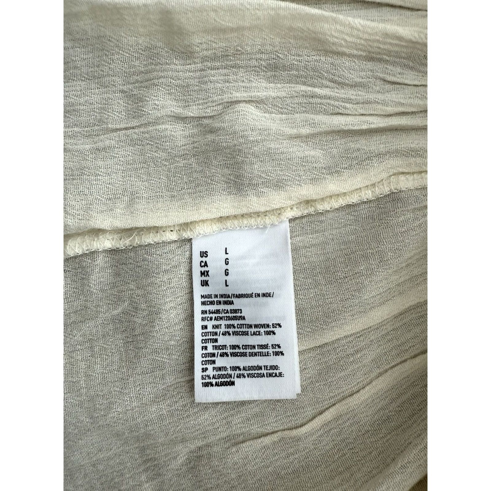 American Eagle Outfitters American Eagle Outfitters Boho Flowy Lace Blouse Ivory XS Women Off The Shoulder Dainty Cottagecore Size XS / US 0-2 / IT 36-38 - 7 Thumbnail