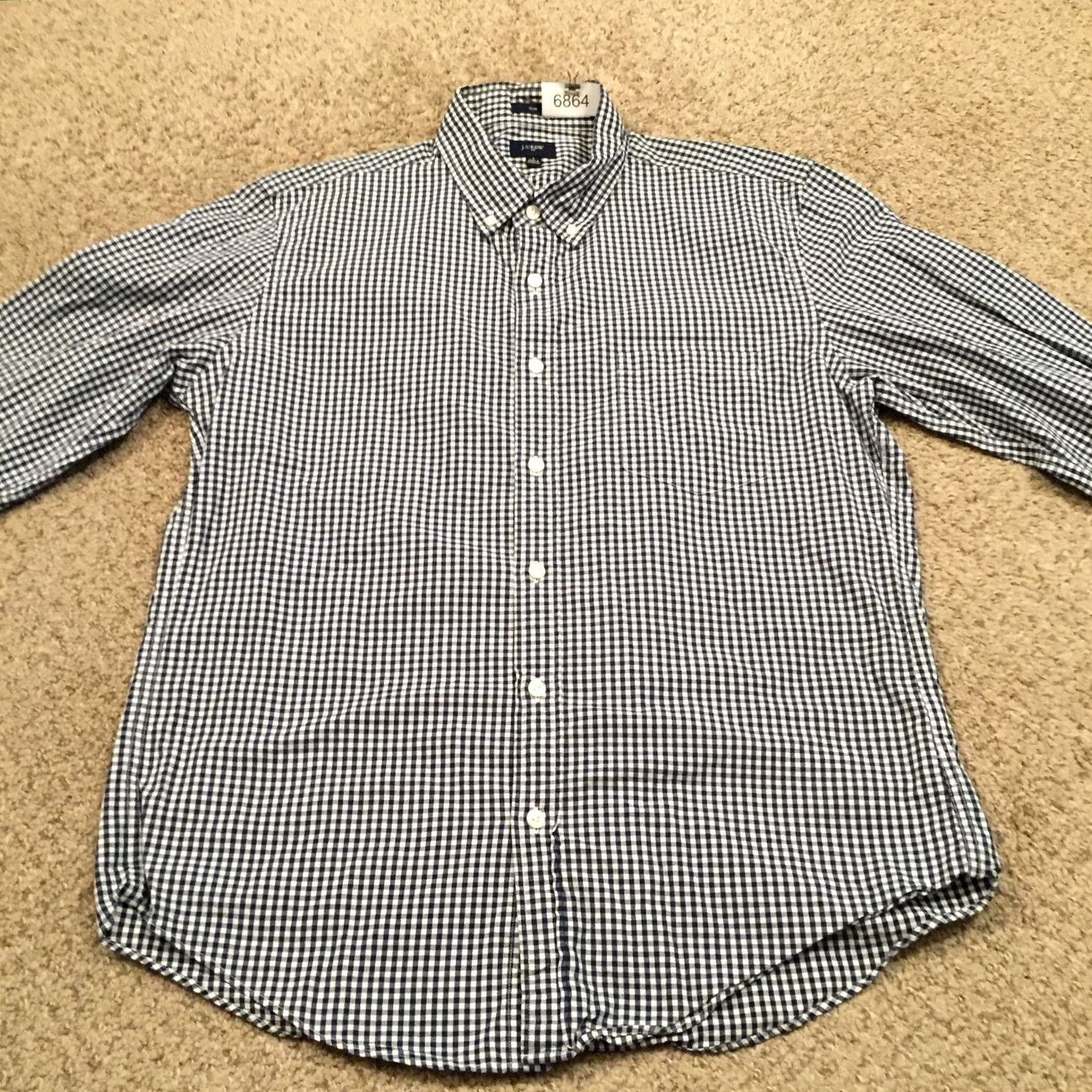 J.Crew J.Crew Shirt Mens Large Slim Blue Plaid Long Sleeve Button Down Size US L / EU 52-54 / 3 - 5 Thumbnail