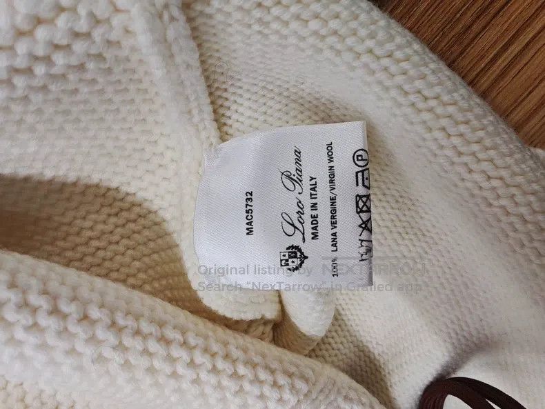 Other Loro Piana Round Neck Knitted Raw Wool Sweater Size US M / EU 48-50 / 2 - 8 Thumbnail