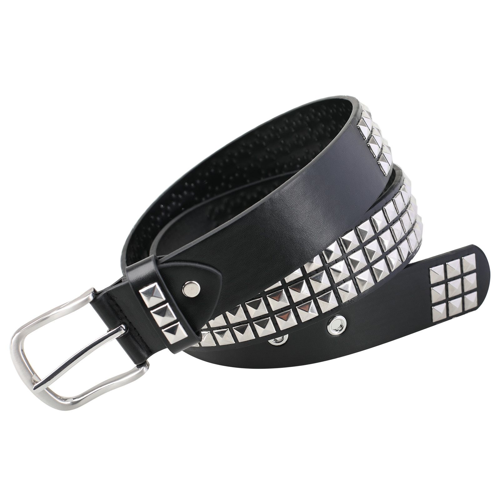 VIBE Dark Vintage Belt Riveted Belts Menswear Accessories Size ONE SIZE - 4 Thumbnail