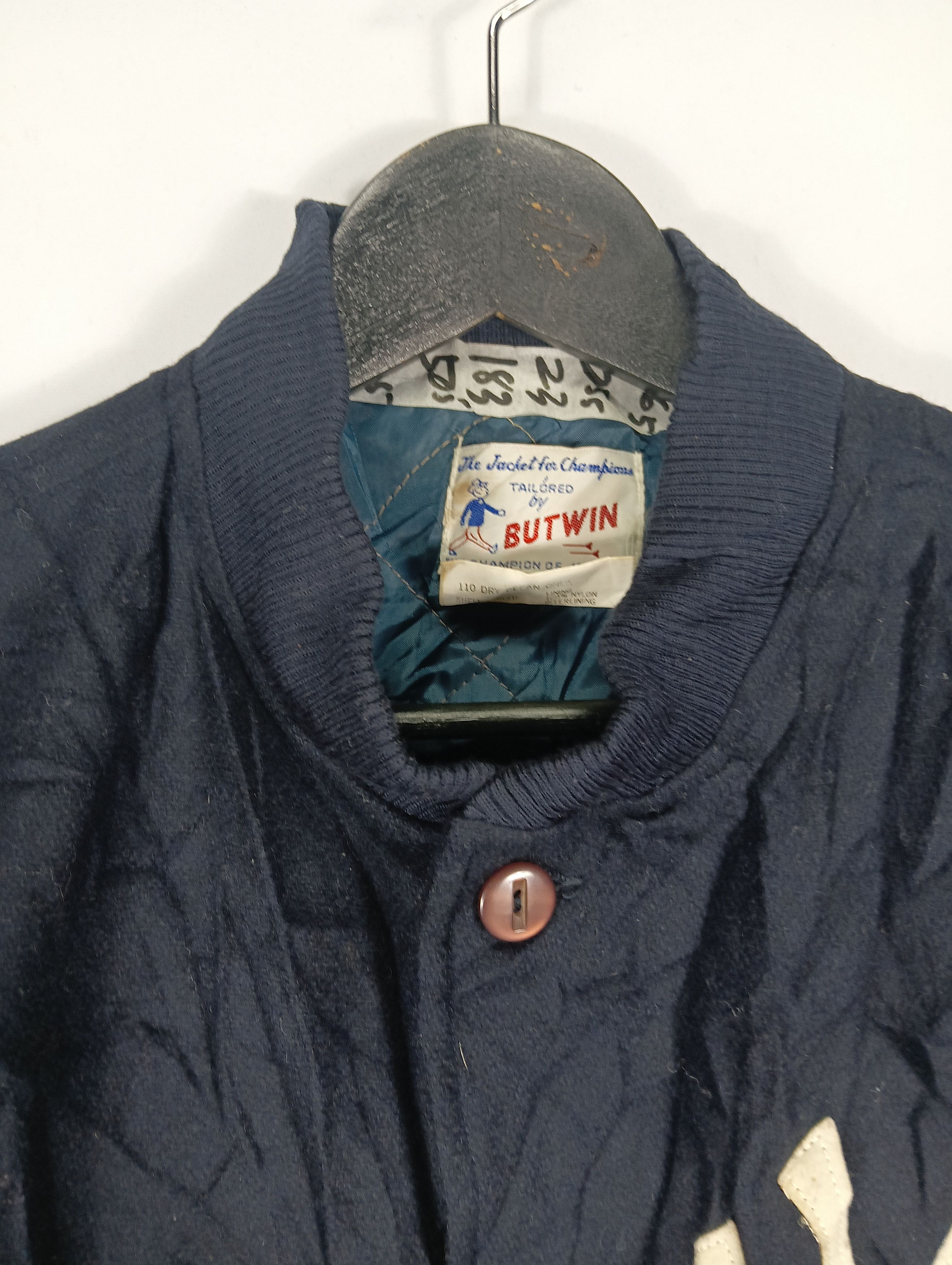 Vintage BUTWIN JACKET 60-70s NY MLB NEW YORK YANKEES BIG LOGO RARE Size US XXL / EU 58 / 5 - 4 Thumbnail
