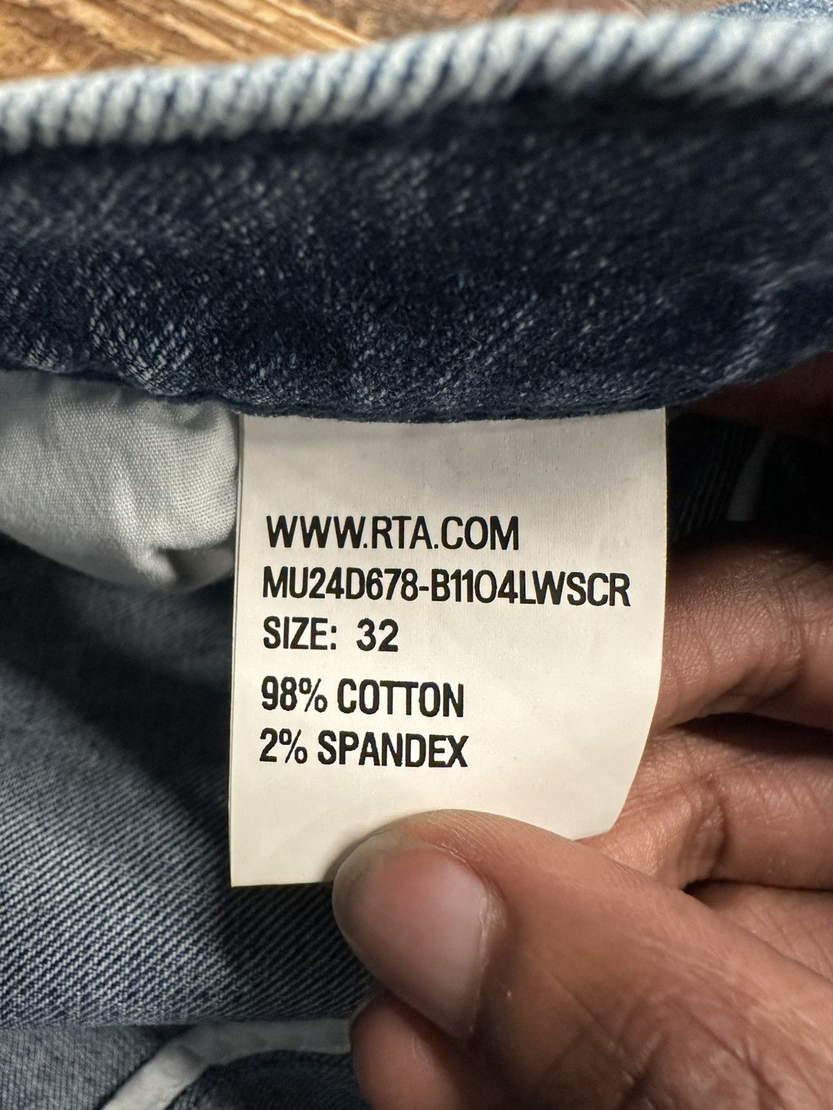 Rta Rta AOP Logos Blue Denim Jeans Size 32 Size US 32 / EU 48 - 5 Thumbnail