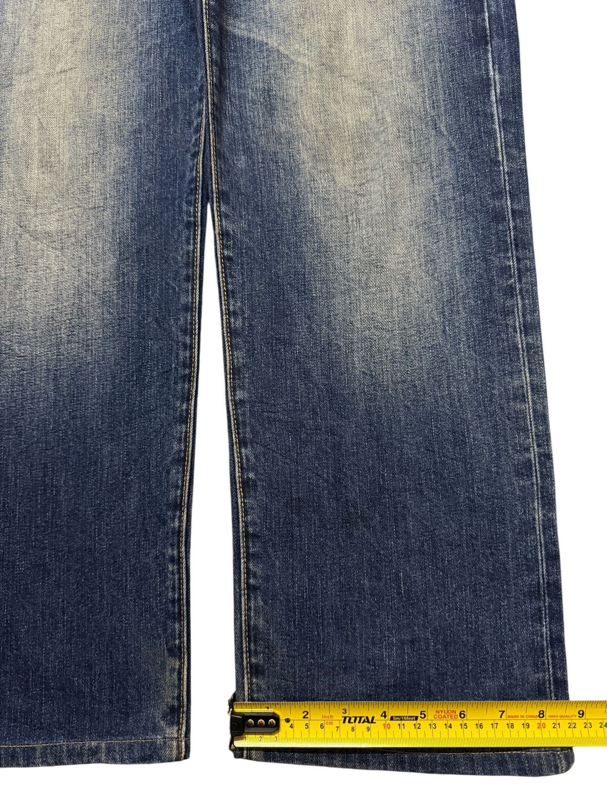 GU Vintage Y2K Japanese GU Blue Faded Mud Wash Relaxed Wide Leg Size US 32 / EU 48 - 12 Thumbnail
