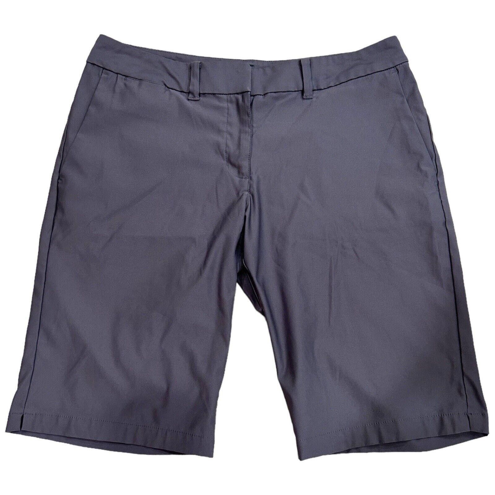 Nike Women's Nike Dri Fit Bermuda Golf Shorts Gray Size 6 Size 28" / US 6 / IT 42 - 2 Thumbnail