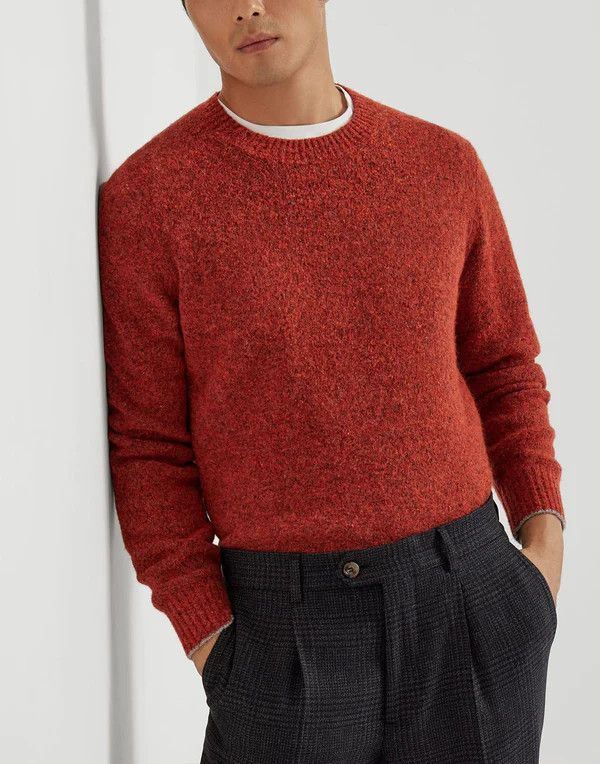 Brunello Cucinelli o1y0526 Cashmere Blend Sweater in Brick Size US M / EU 48-50 / 2 - 2 Thumbnail